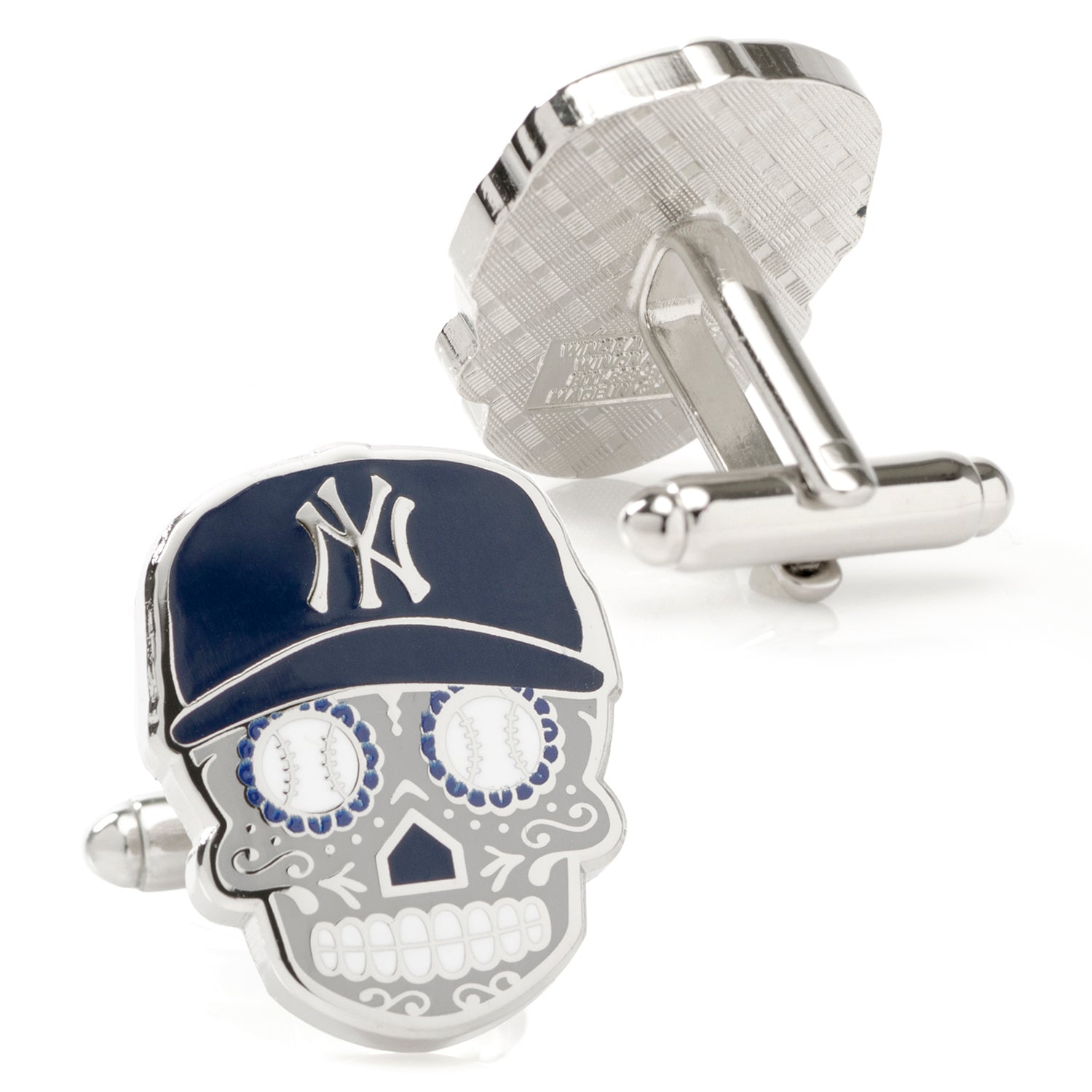  Cufflinks New York Yankees Sugar Skull Cufflinks & Lapel Pin Gift Set - Default Title - Bonton