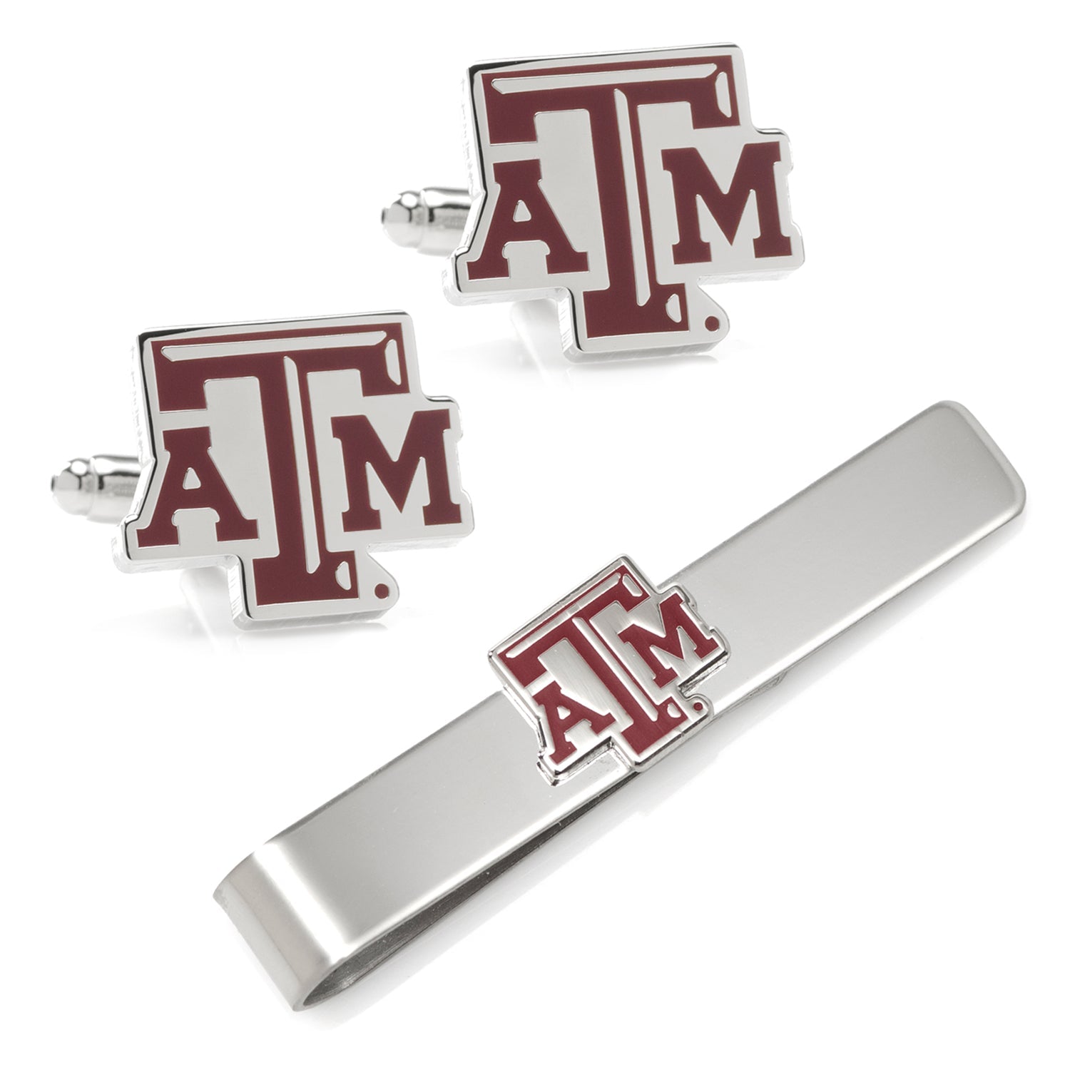  Cufflinks Texas A&M Aggies Cufflinks and Tie Bar Gift Set - Default Title - Bonton