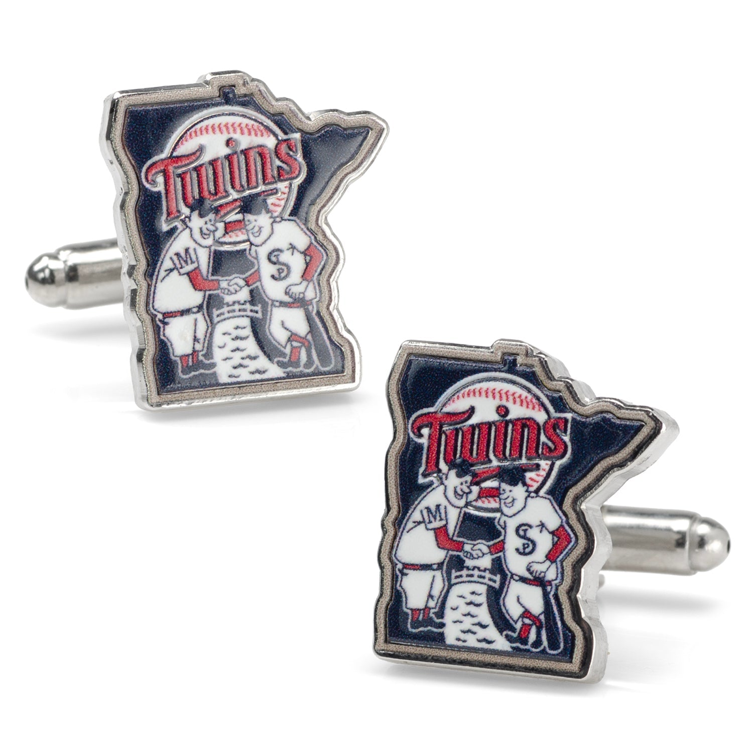  Cufflinks Minnesota Twins Minnie & Paul Cufflinks - Default Title - Bonton