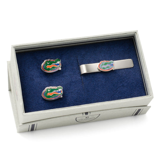 University of Florida Cufflinks and Tie Bar Gift Set