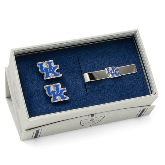 University of Kentucky Cufflinks and  Tie Bar Gift Set