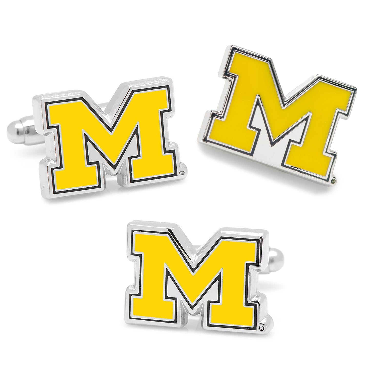  Cufflinks University of Michigan Wolverine Cufflinks and Lapel Pin Gift Set - Default Title - Bonton