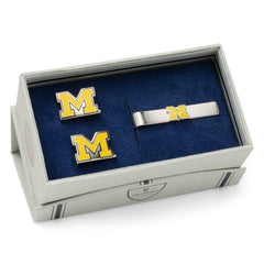 University of Michigan Cufflinks and Tie Bar Gift Set