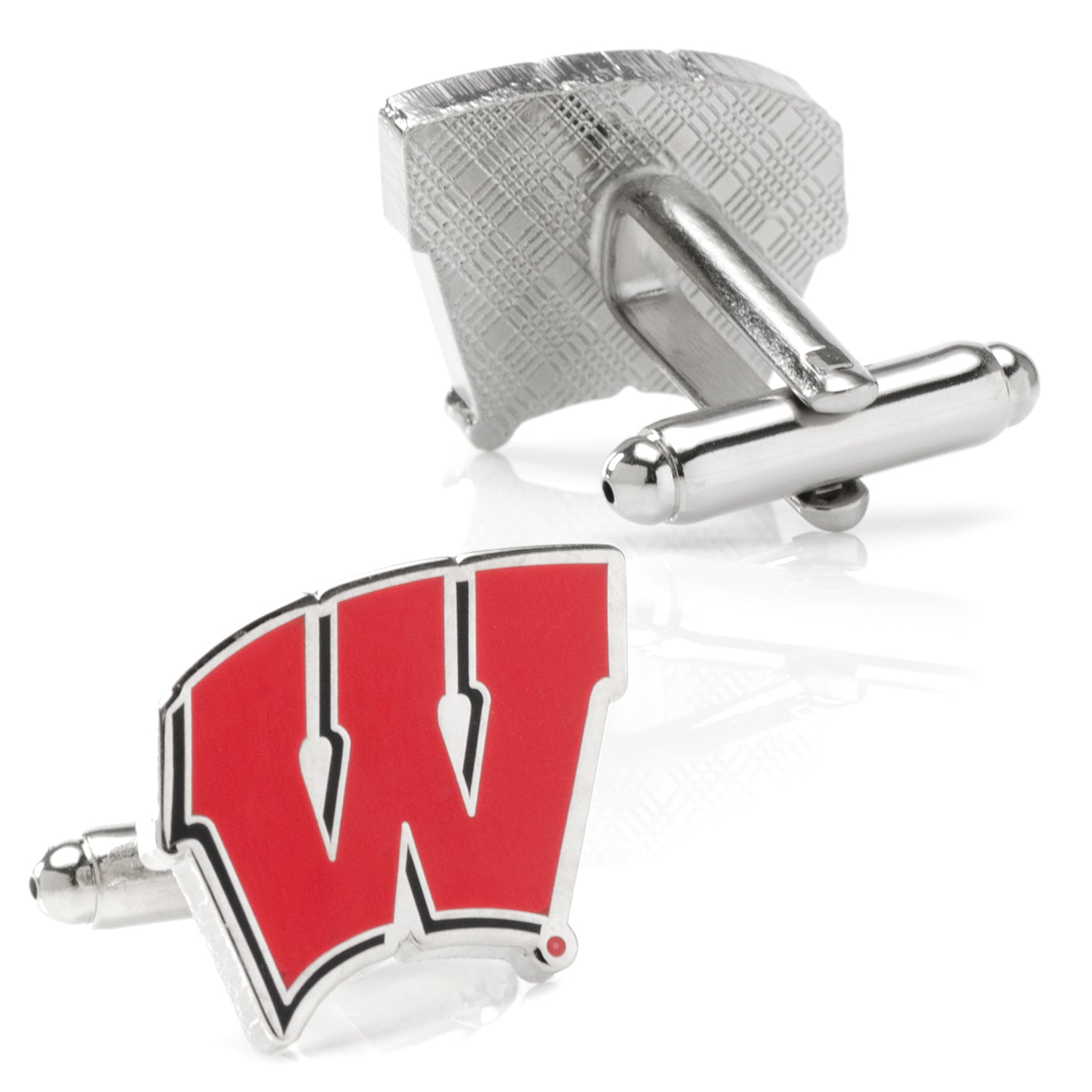  Cufflinks University of Wisconsin Badgers Cufflinks and Tie Bar Set - Default Title - Bonton