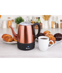 Electric Percolator 4 Cups Copper