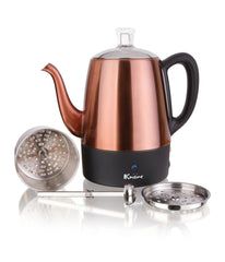 Electric Percolator 4 Cups Copper