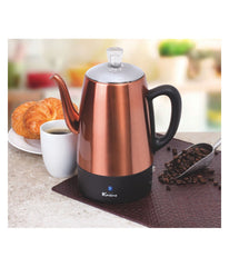 Electric Percolator 8 Cups Copper