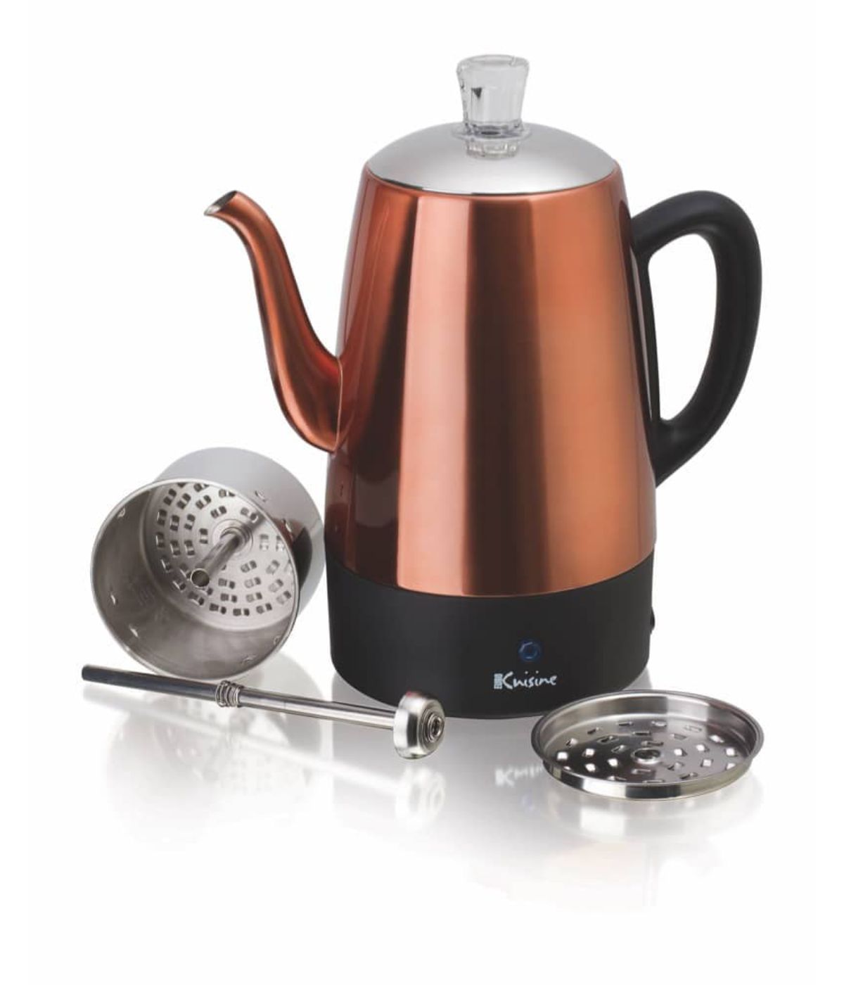  Euro Cuisine Electric Percolator 8 Cups Copper - Copper - Bonton