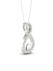 1/6ct TDW Diamond Infinity with Heart Pendant Necklace