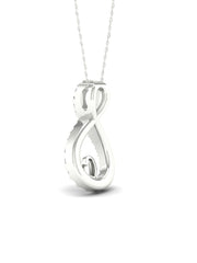 1/6ct TDW Diamond Infinity with Heart Pendant Necklace