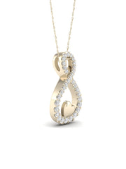 1/6ct TDW Diamond Infinity with Heart Pendant Necklace