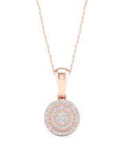 1/8ct TDW Diamond Halo Pendant Necklace