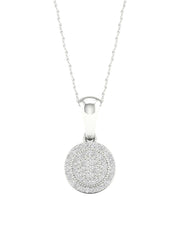 1/8ct TDW Diamond Halo Pendant Necklace