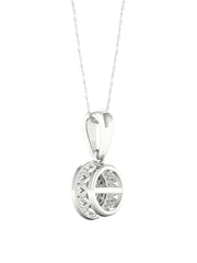 1/8ct TDW Diamond Halo Pendant Necklace