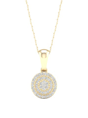 1/8ct TDW Diamond Halo Pendant Necklace