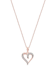 1/20ct TDW Diamond Heart Pendant Necklace