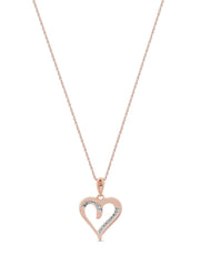 1/20ct TDW Diamond Heart Pendant Necklace