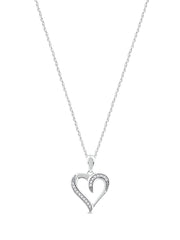 1/20ct TDW Diamond Heart Pendant Necklace