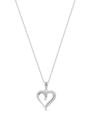 1/20ct TDW Diamond Heart Pendant Necklace