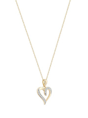 1/20ct TDW Diamond Heart Pendant Necklace