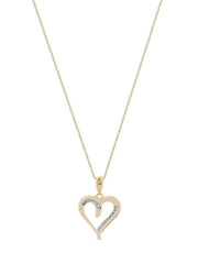 1/20ct TDW Diamond Heart Pendant Necklace