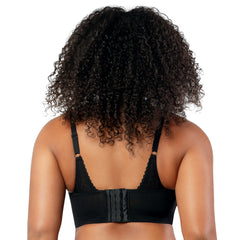 Mia Dot Wire-Free Padded Mesh Bralette-Black-30D-2