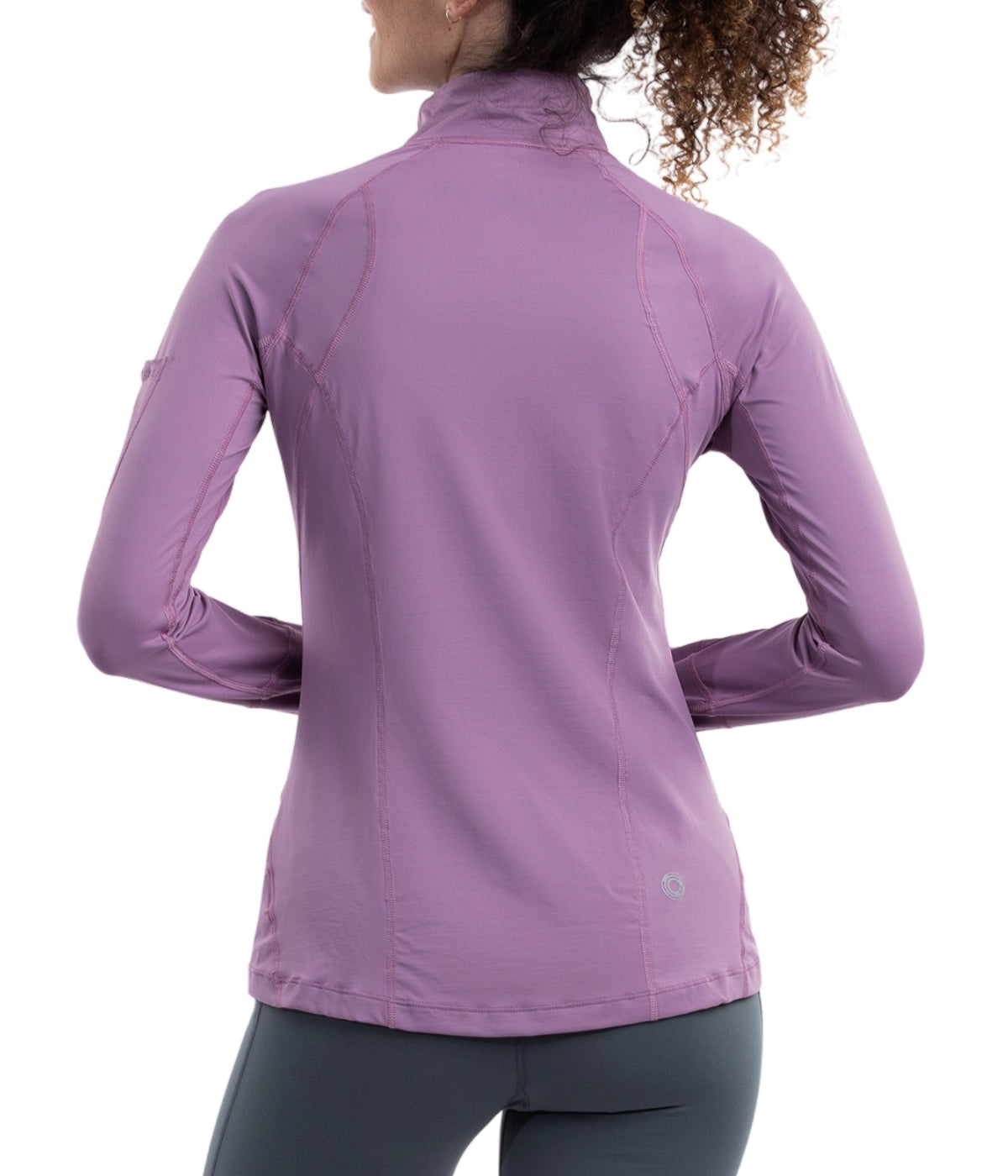  BloqUV BloqUV Women's UPF 50+ Sun Protection Mock Neck Quarter Zip Top - Plum - Bonton