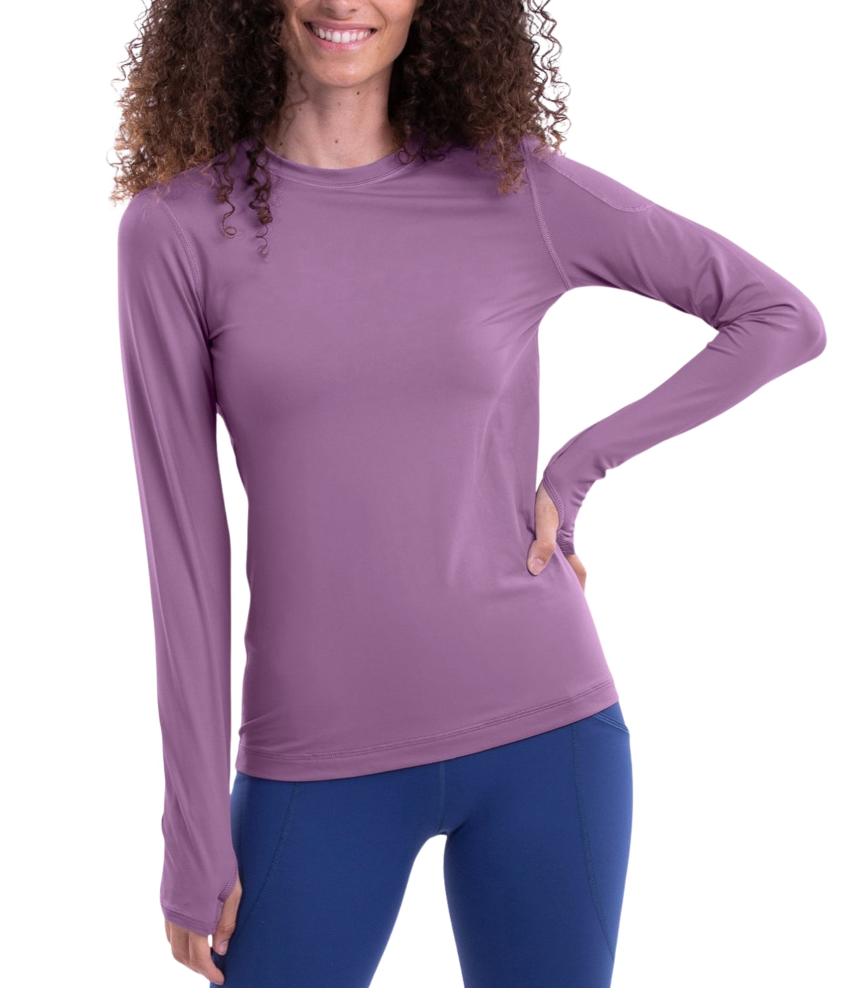  BloqUV BloqUV Women's UPF 50+ Sun Protection Long Sleeve Sun Shirt 24/7 Top - Plum - Bonton