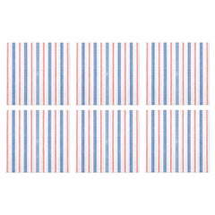 Papersoft Napkins Americana Stripe Cocktail Napkins (Pack of 20) - Set of 6