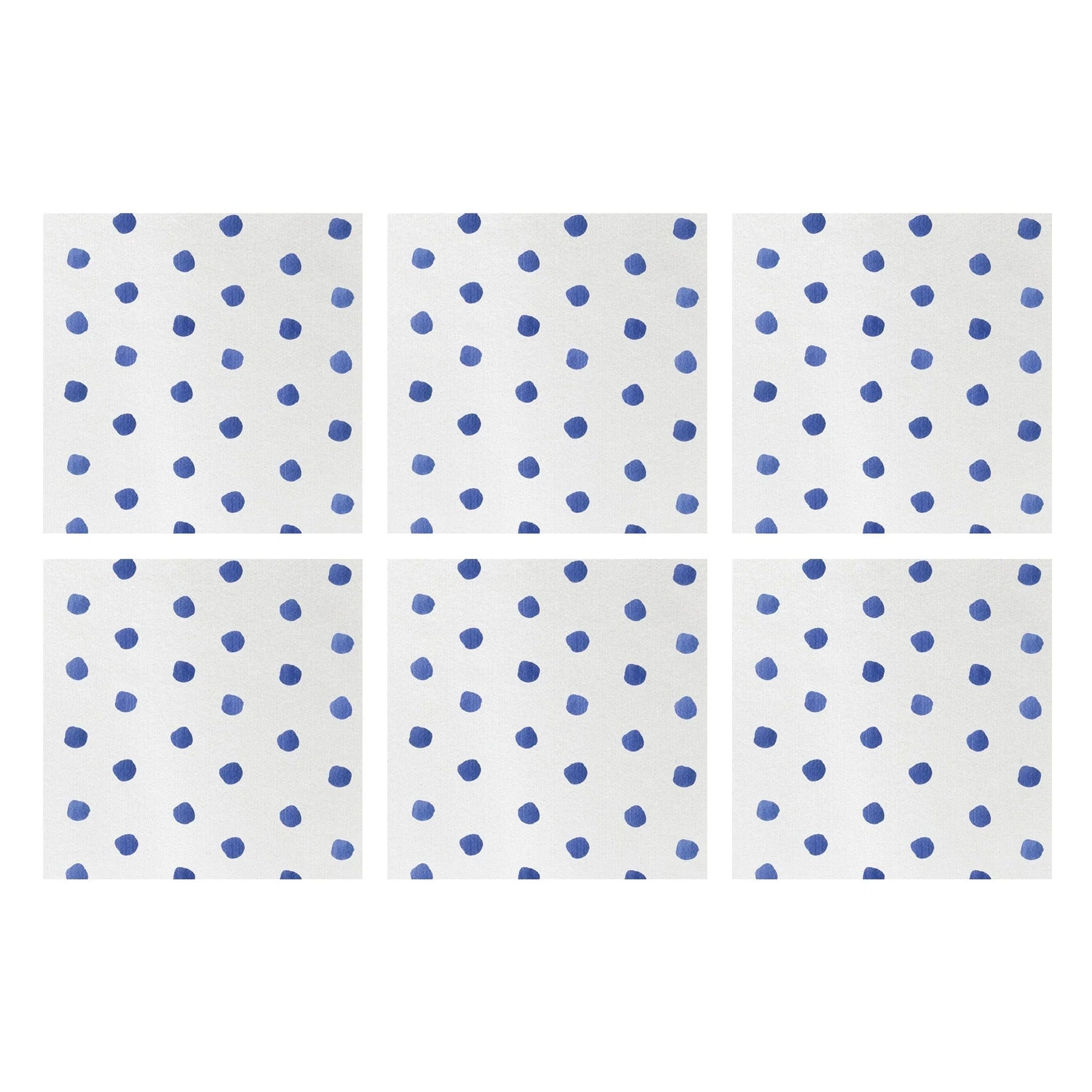  Vietri Papersoft Napkins Dot Cocktail Napkins (Pack of 20) - Set of 6 - Blue - Bonton