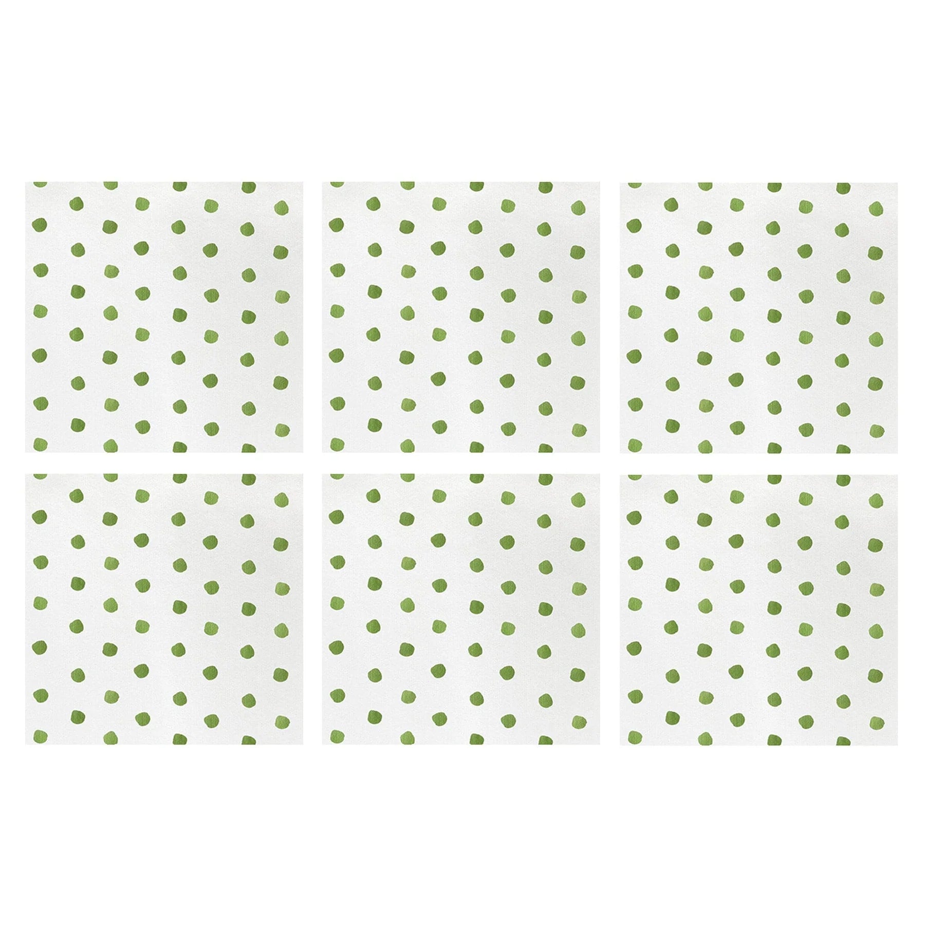  Vietri Papersoft Napkins Dot Cocktail Napkins (Pack of 20) - Set of 6 - Green - Bonton