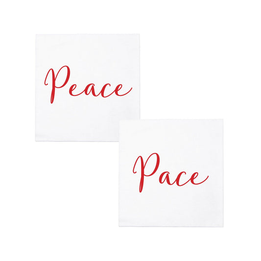 Papersoft Napkins Peace/Pace Cocktail Napkins (Pack of 20) - Set of 6