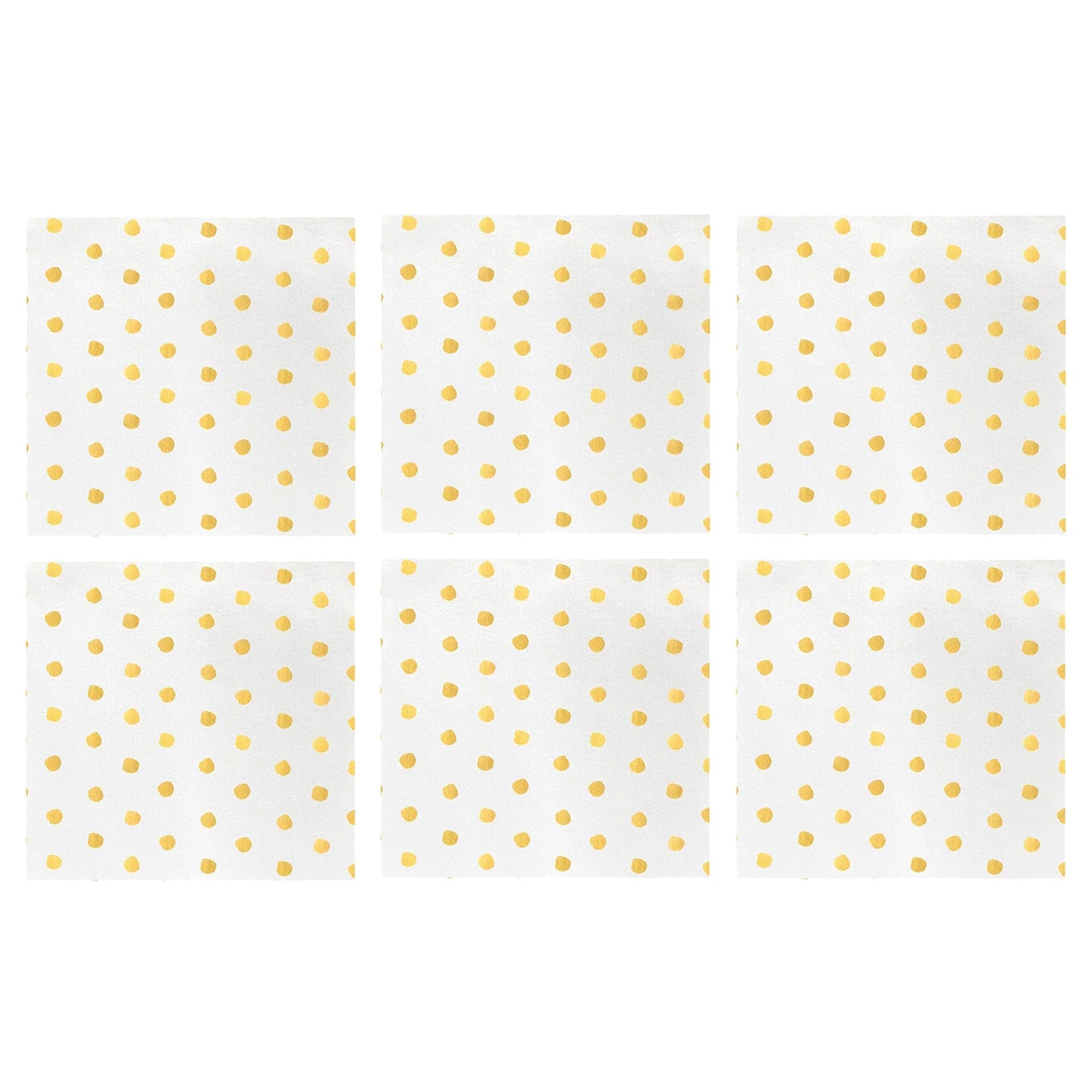  Vietri Papersoft Napkins Dot Cocktail Napkins (Pack of 20) - Set of 6 - Yellow - Bonton