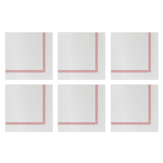 Papersoft Napkins Fringe Cocktail Napkins (Pack of 20) - Set of 6