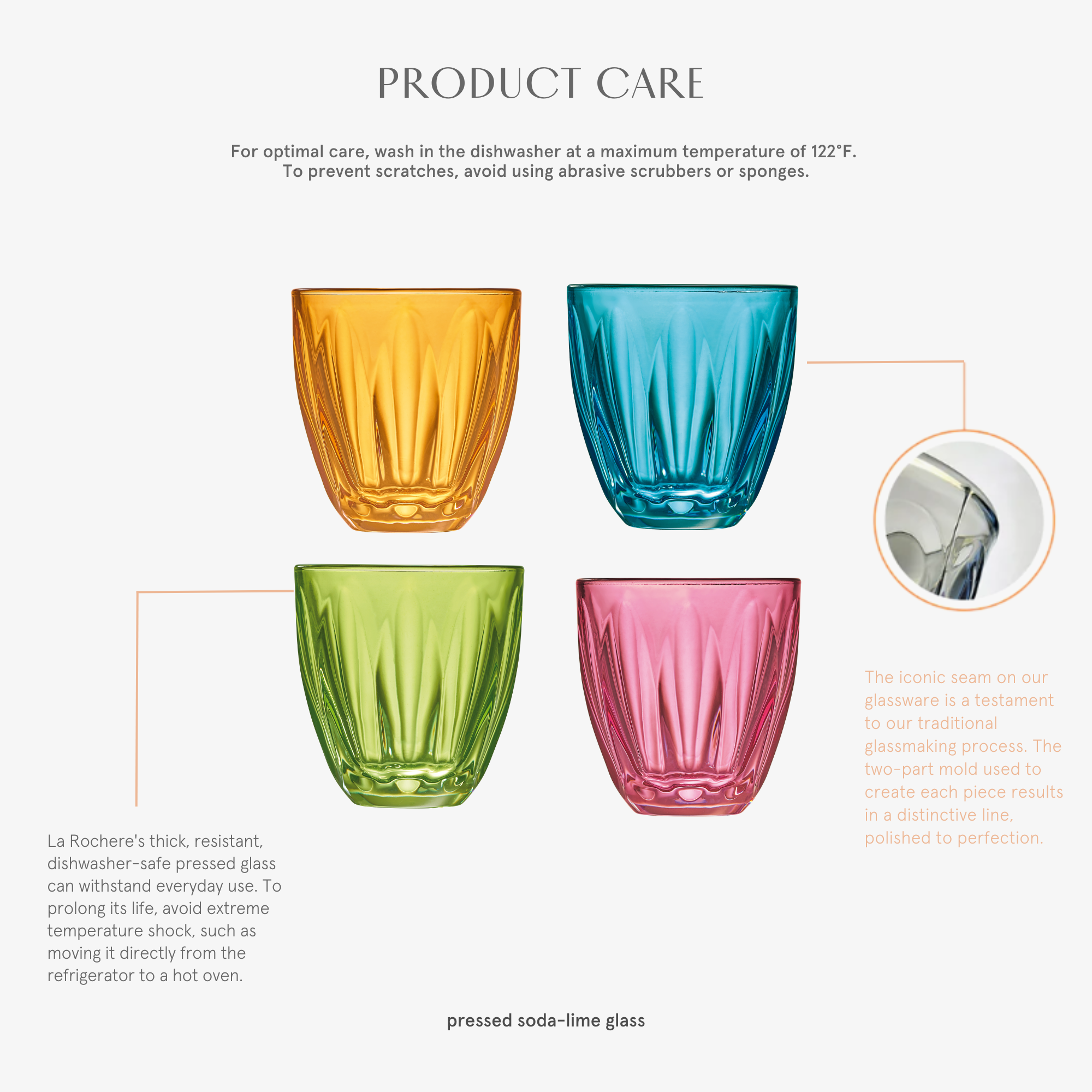  La Rochere Lily Tumbler Set-6 - Kiwi - Bonton