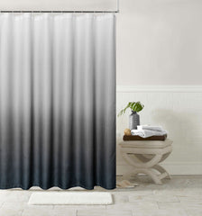 Printed Ombre Waffle Shower Curtain