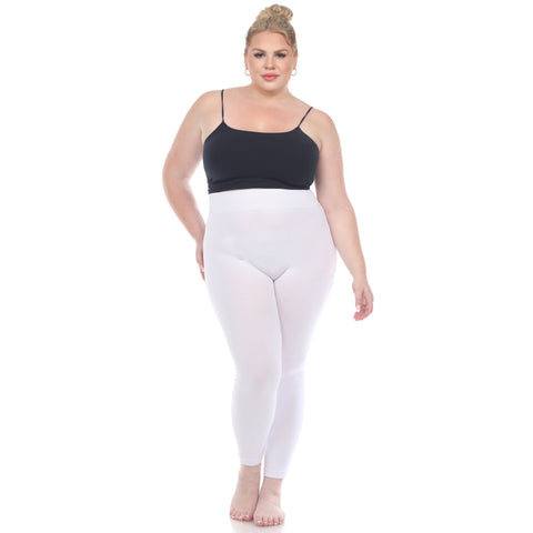 Women's Plus Size Super-Stretch Solid Leggings