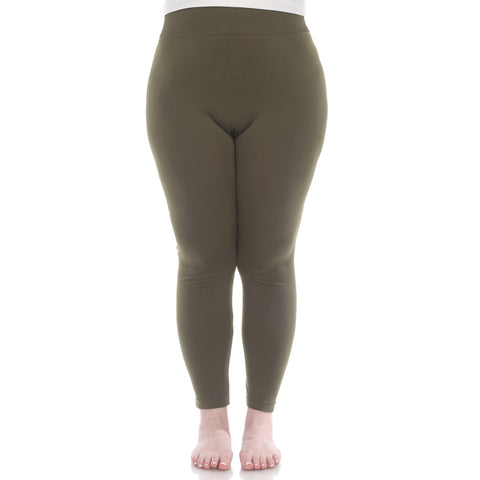 Women's Plus Size Super-Stretch Solid Leggings