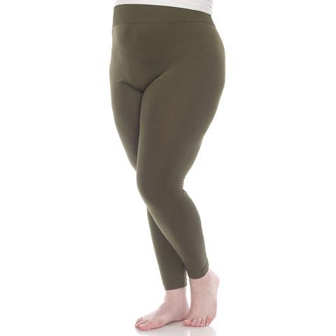 Women's Plus Size Super-Stretch Solid Leggings
