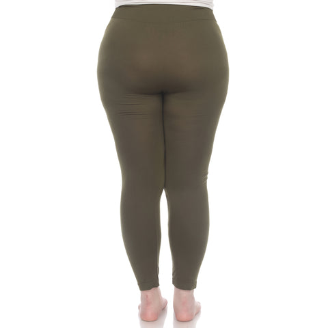 Women's Plus Size Super-Stretch Solid Leggings