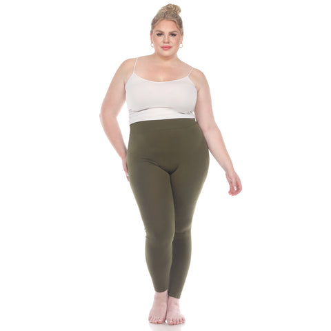 Women's Plus Size Super-Stretch Solid Leggings