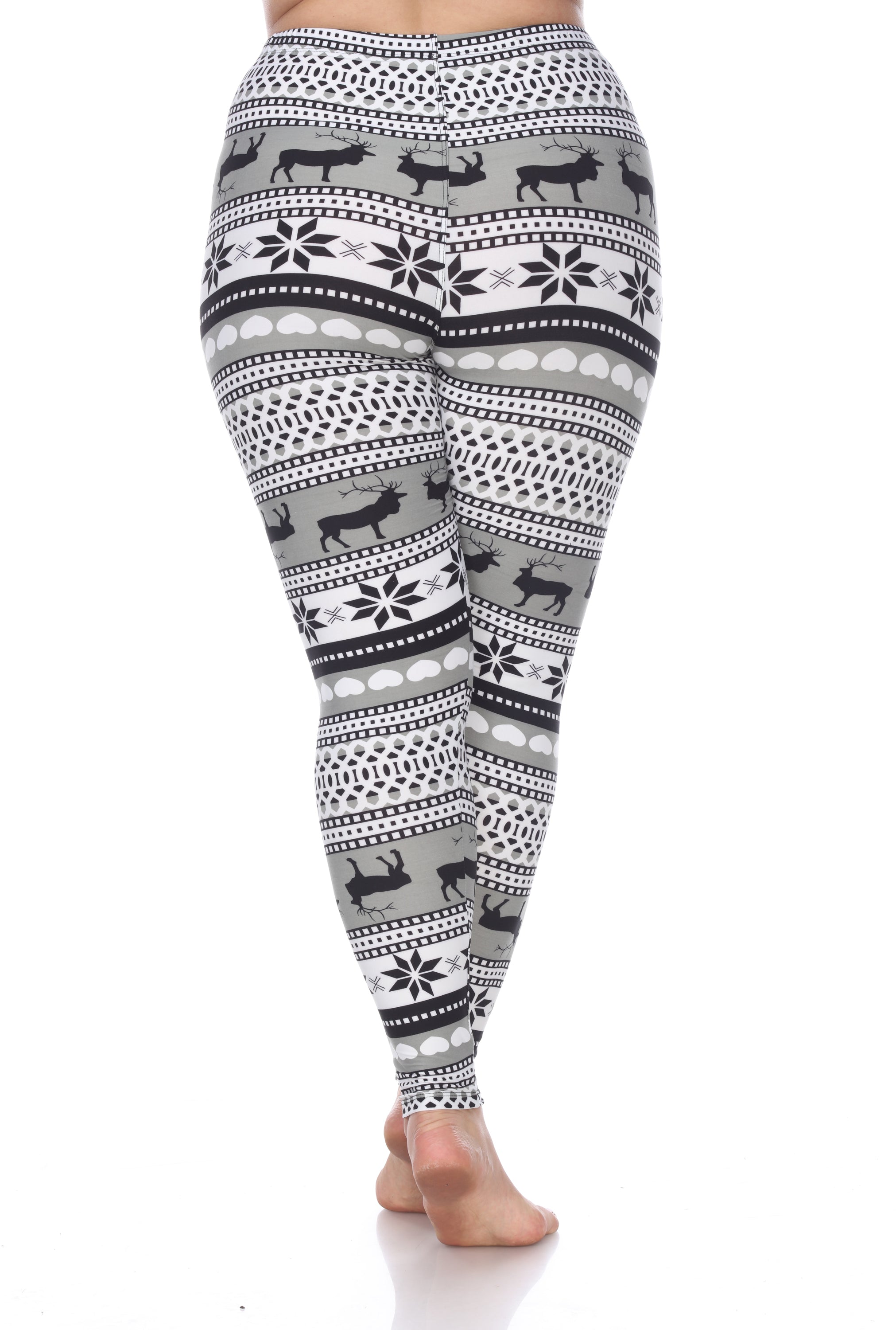  White Mark Plus Size Printed Leggings - one size - Bonton