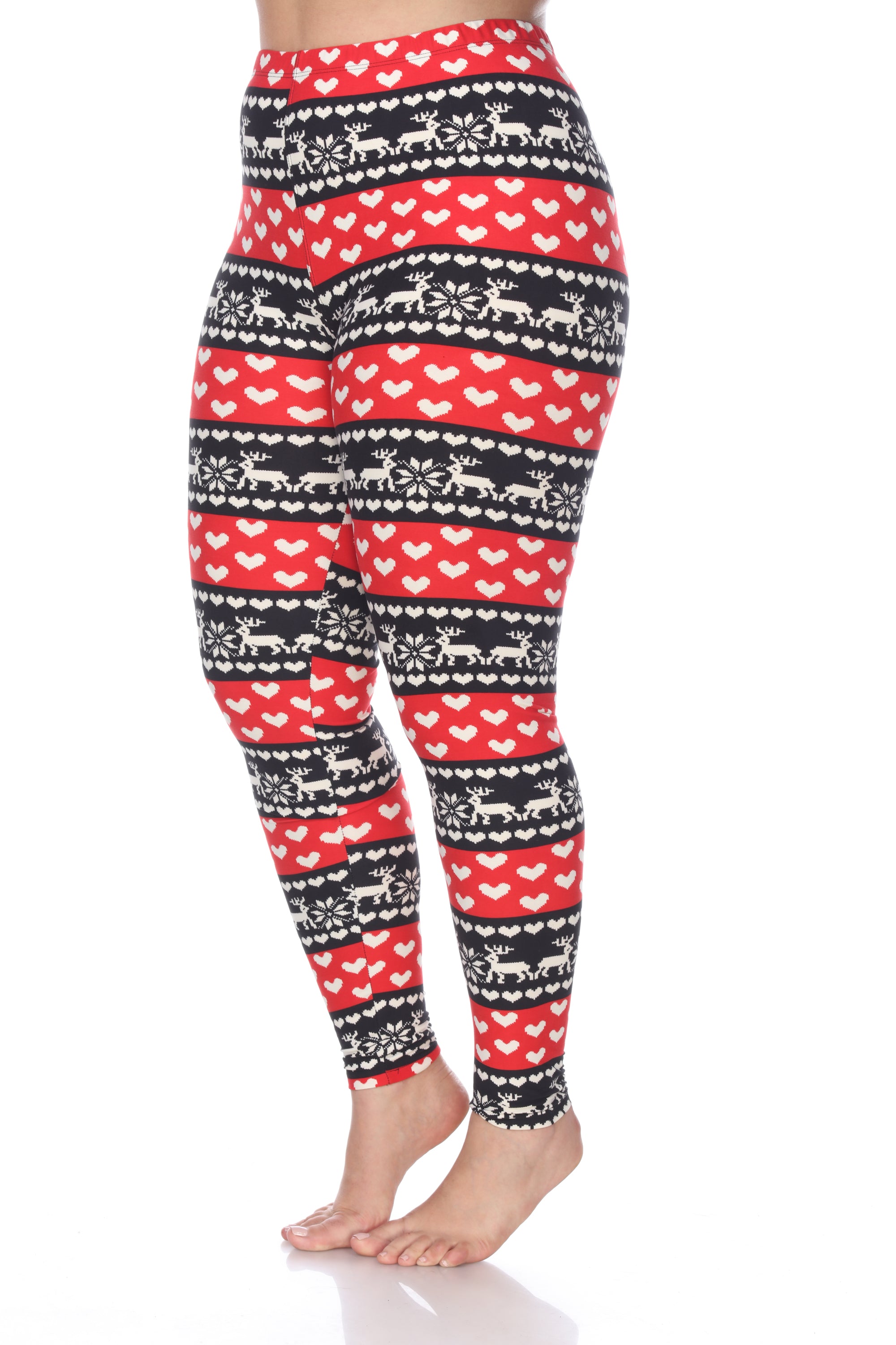  White Mark Plus Size Printed Leggings - one size - Bonton