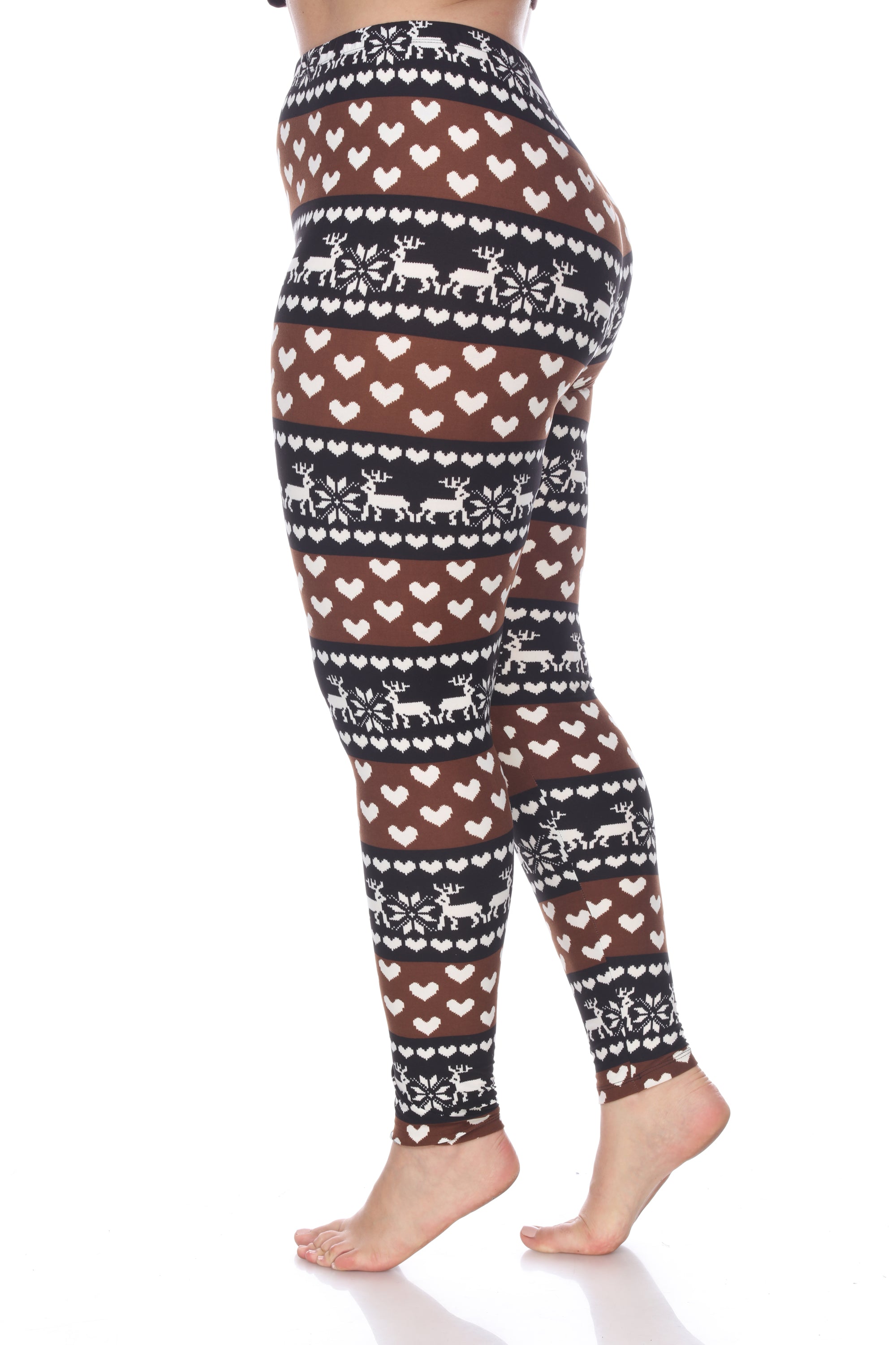  White Mark Plus Size Printed Leggings - one size - Bonton