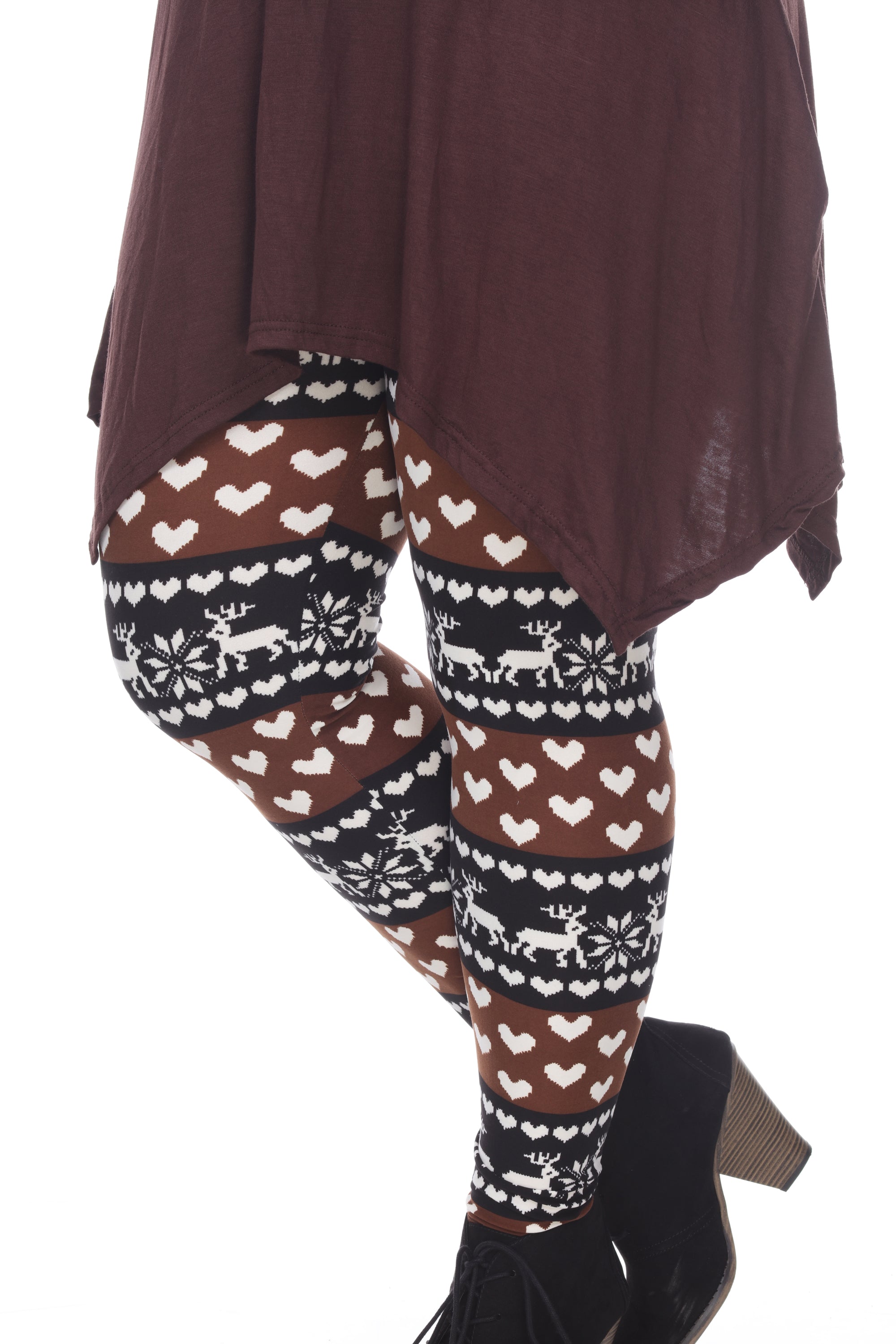  White Mark Plus Size Printed Leggings - one size - Bonton