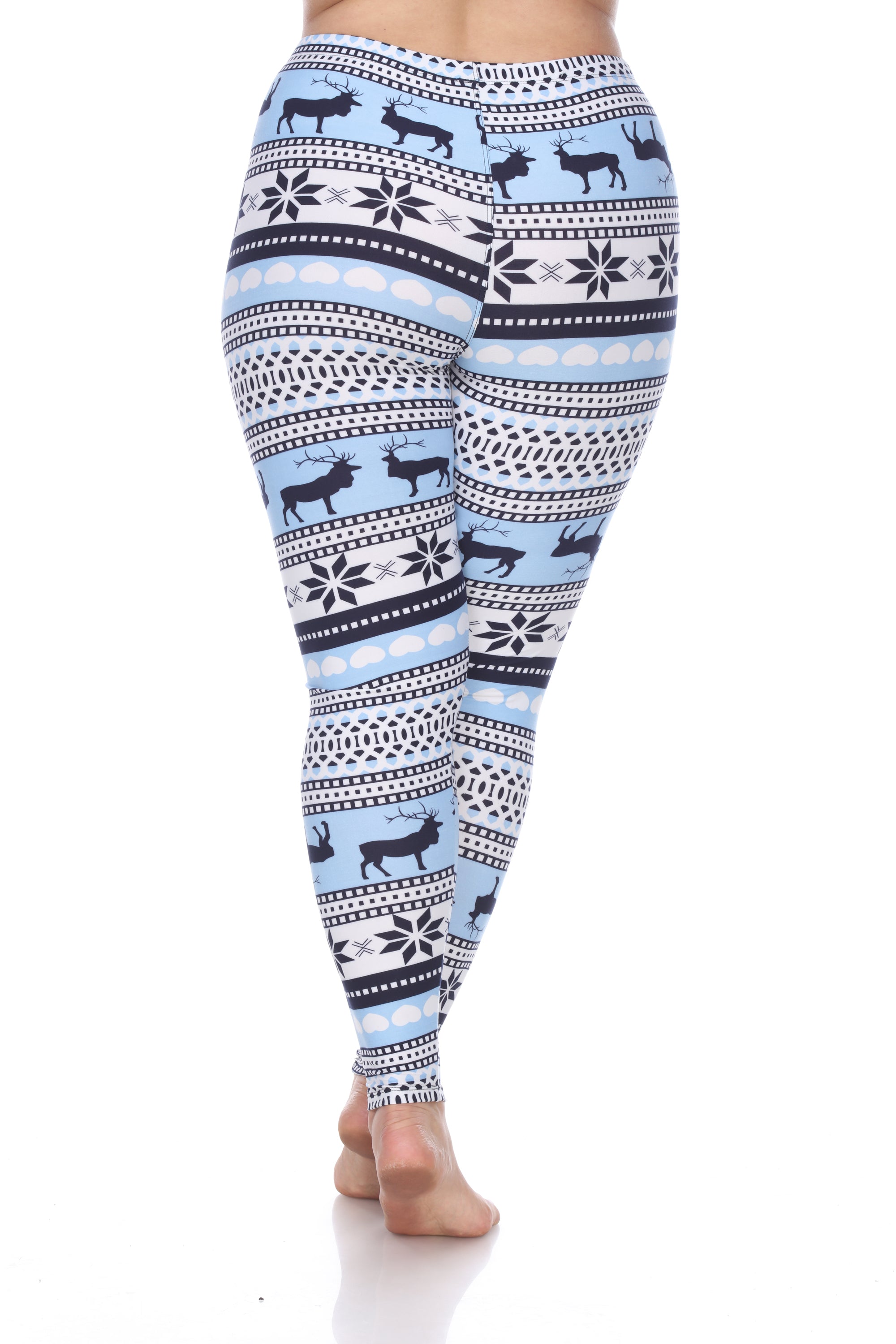  White Mark Plus Size Printed Leggings - one size - Bonton