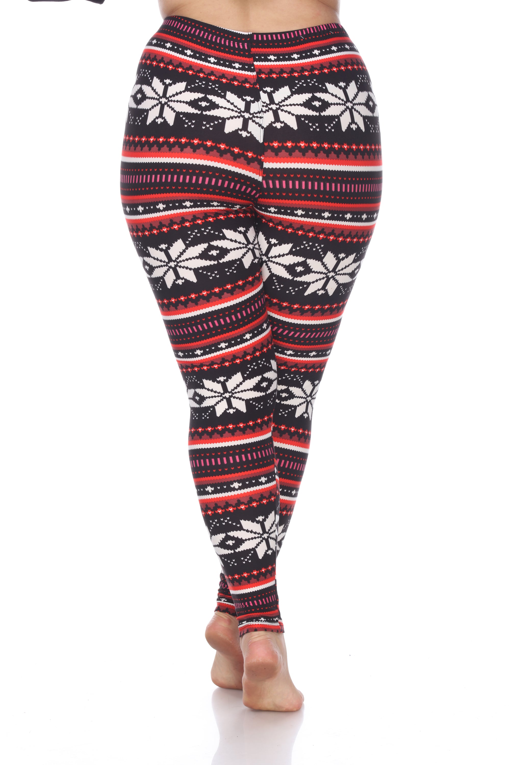  White Mark Plus Size Printed Leggings - one size - Bonton