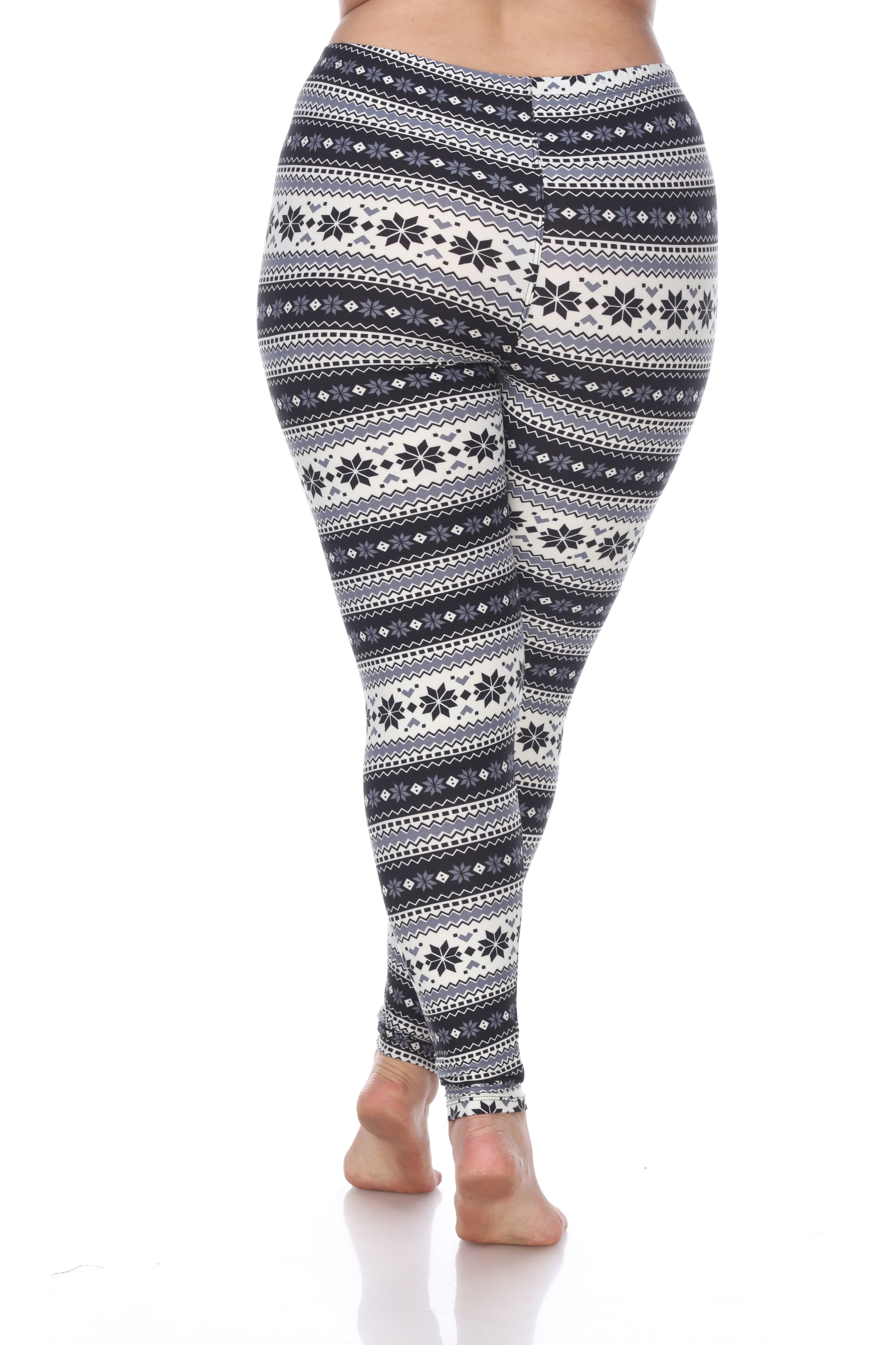  White Mark Plus Size Printed Leggings - one size - Bonton