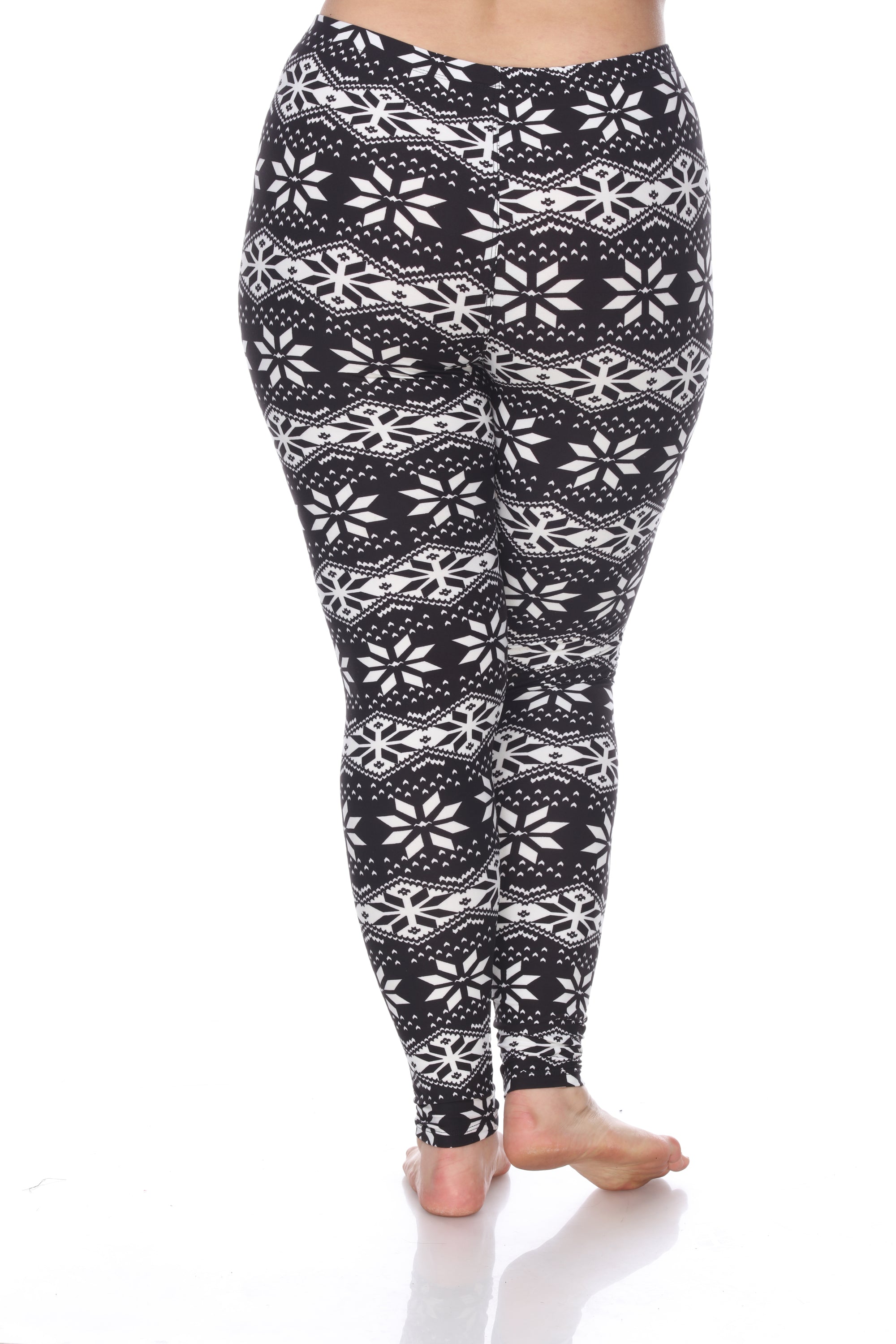  White Mark Plus Size Printed Leggings - one size - Bonton