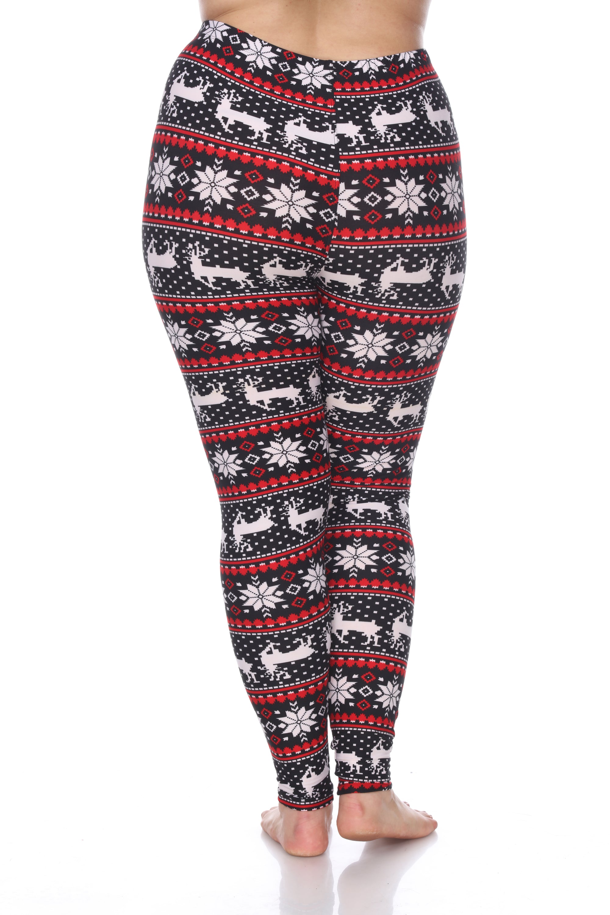  White Mark Plus Size Printed Leggings - one size - Bonton